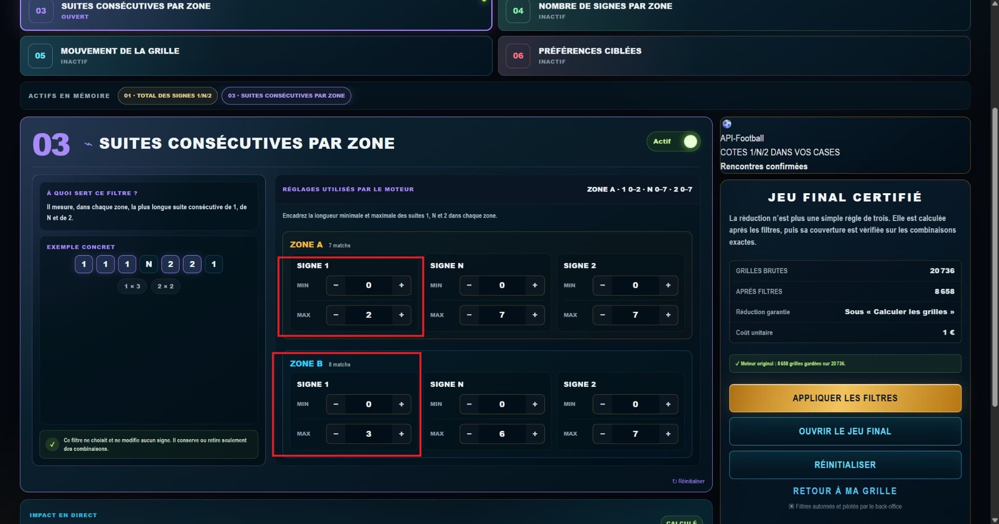 GoalMatrix — Rachas consecutivas